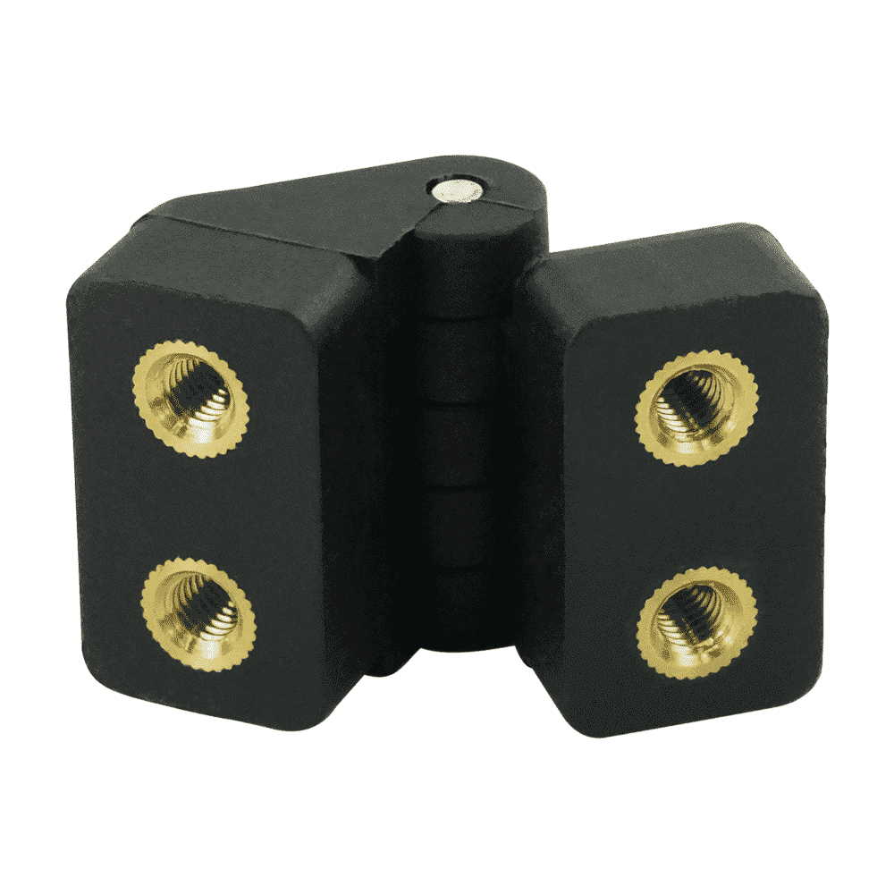 Plastic Hinge with Threaded Inserts Vital Parts