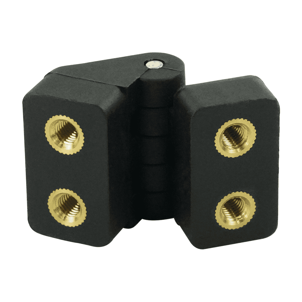 30mm x 35mm Plastic Hinge with Threaded Inserts