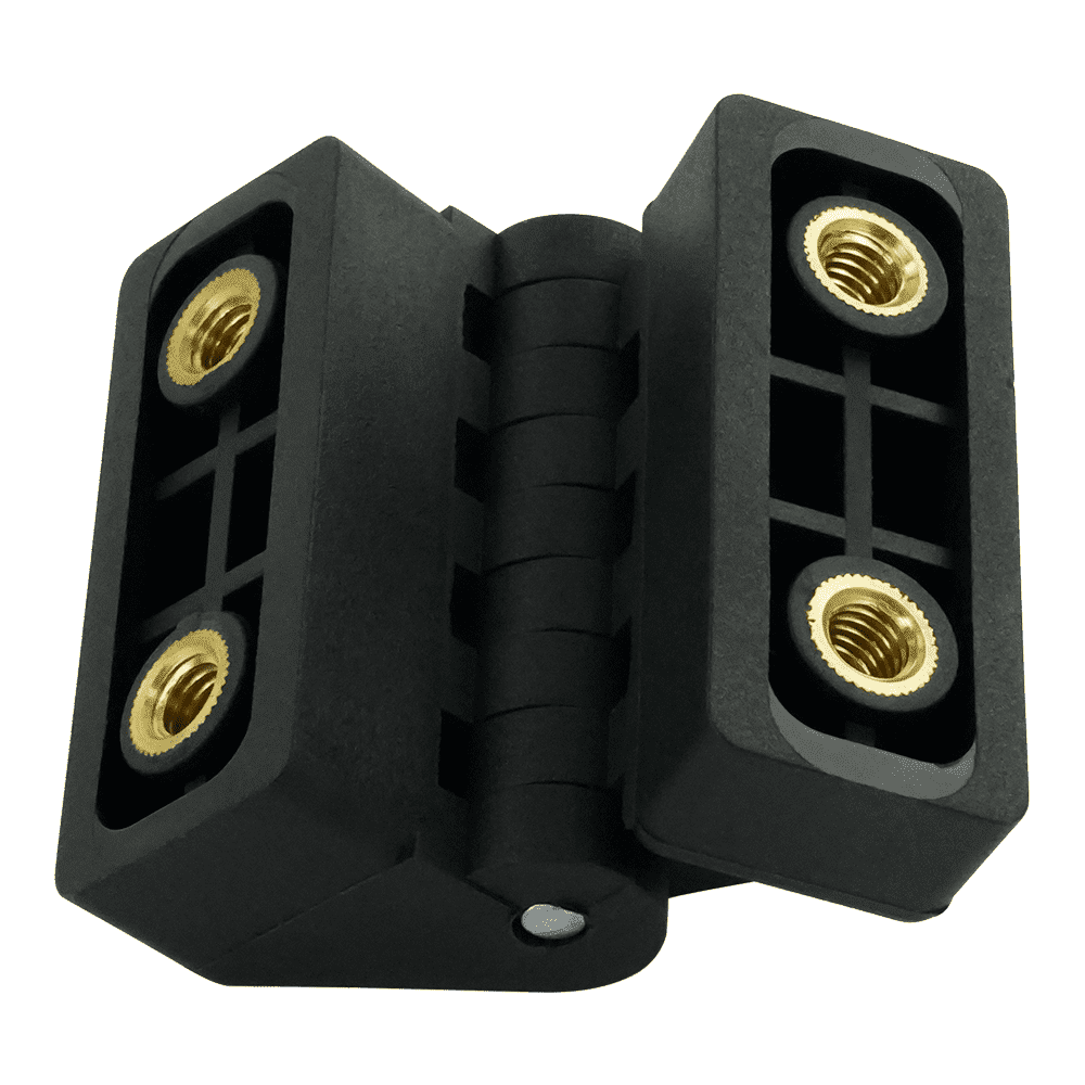 54mm x 44mm Plastic Hinge with Threaded Inserts