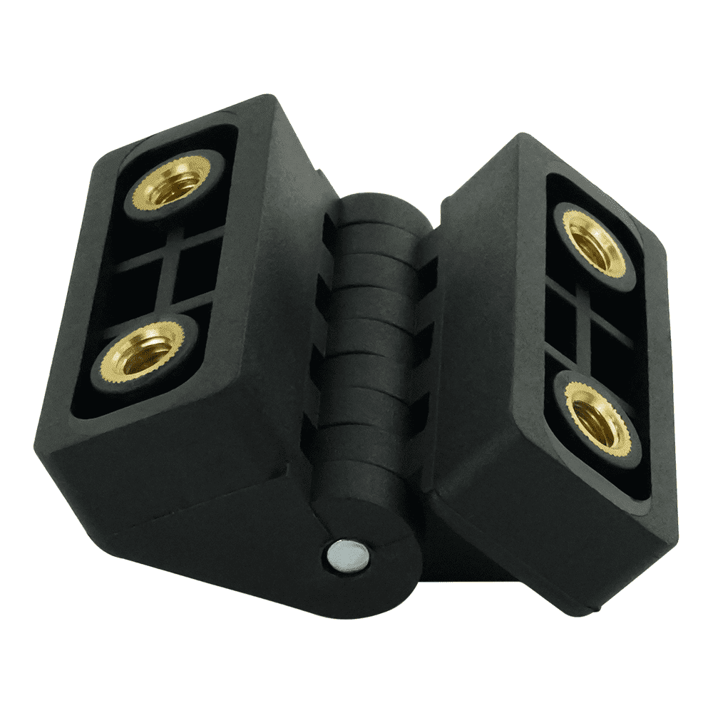54mm x 44mm Plastic Hinge with Threaded Inserts