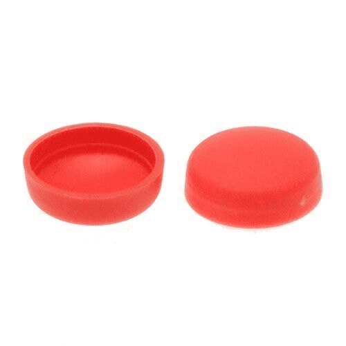 Red plastic discount screw caps