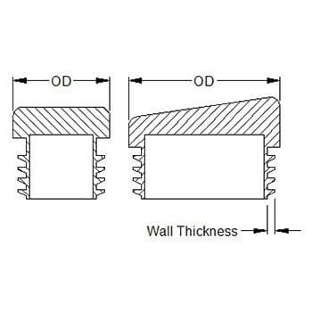 Rectangular Angled inserts for tubes & pipes 15mm - 50mm - Vital Parts