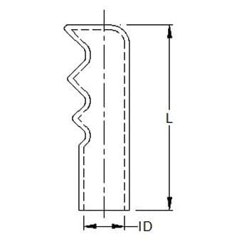 PVC / Vinyl Grips Style 8 Line Drawing