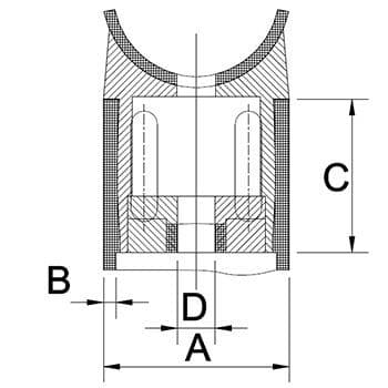 saddle tube connectors line drawing