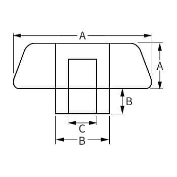 Style 1 Wing Nuts Line Drawing