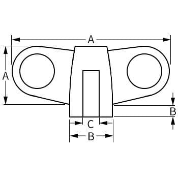 Style 2 Wing Nuts Line Drawing