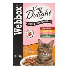 Webbox Cat Pouches in Gravy - 12 x 100g