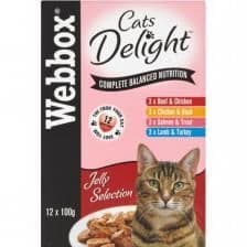 Webbox Cat Pouches in Jelly - 12 x 100g