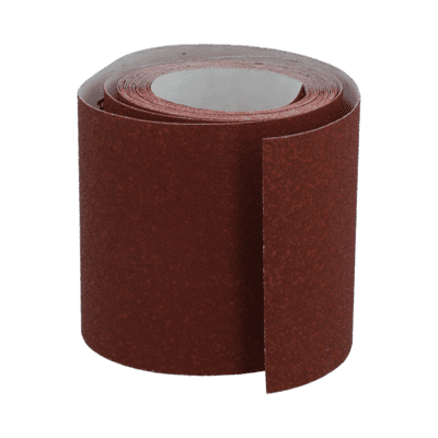 115 mm width x 5 metre Flexovit aluminium oxide paper rolls.