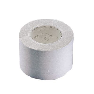 115 mm width x 50 metre aluminium oxide with lubricant C weight paper rolls.