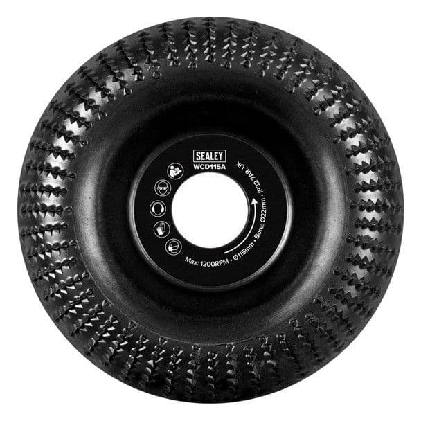115 mm x 22 mm Arc Shape Wood Carving Disc Sealey WCD115A