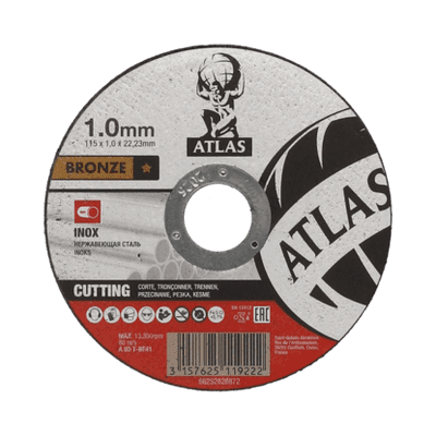 115 x 1 mm Norton  Flat Inox. Steel/Stainless Steel Per 25