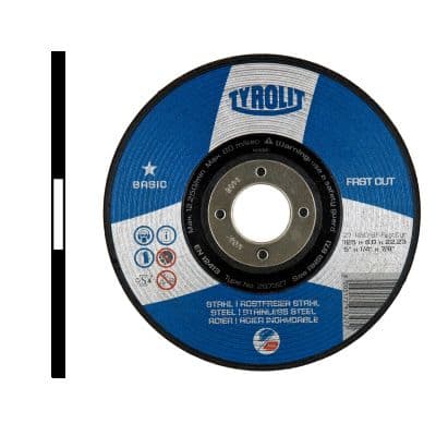 115 x 2.5 mm Cutting discs. Flat sided. Steel & stainless steel. Price per 25 discs. ( 1150030709)