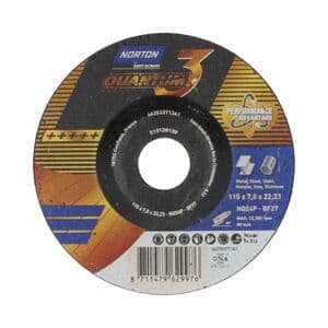 115 x 7 mm Norton Quantum 3 Ceramic Grinding Disc. Per 10