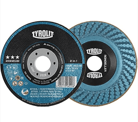 125 x 22 mm Tyrolit 2 In 1 Rondeller Metal Grinding Discs