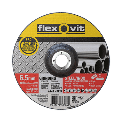 125 x 3.4 mm Flexovit Industrial Line Type 42 Depressed Centre Discs Per 25