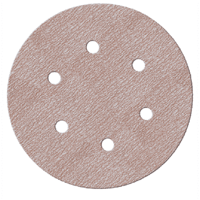 150 mm 6 Hole Aluminium Oxide Hook & Loop Sanding Discs. Per 10
