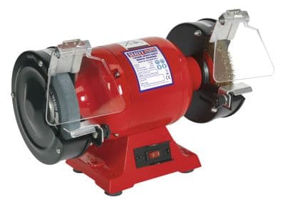 150 mm Heavy-Duty Bench Grinder & Wire Wheel. 370 Watt. Sealey BG150XLW/98