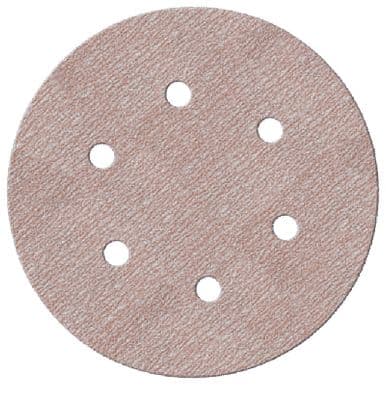 150mm 6 hole  Self-Adhesive Sanding Discs. P320 For Wood & Metals *Special Buy*
