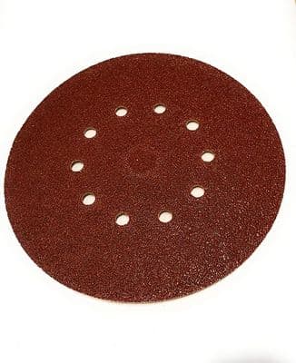 225 mm Klingspor PS 33 CK 10 Hole Aluminium Oxide Hook & Loop Sanding Discs. Per 25
