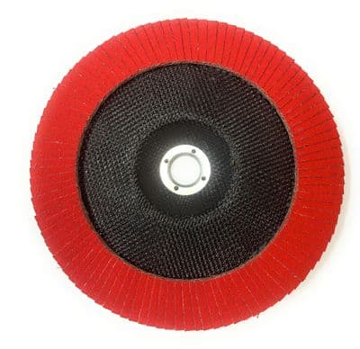 230 mm Ceramic abrasive flap disc. Price each.