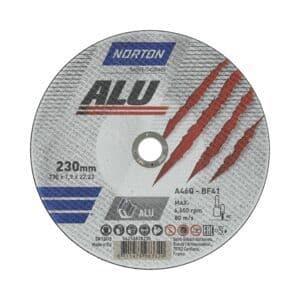 230 x 1.9 mm Norton Cutting Discs for Aluminium Type 41. Price per 25