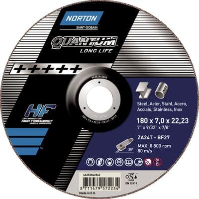 230 x 1.9 mm. Norton Extreme-Pro Cutting Discs. Flat. Steel and stainless steel. Price per 5.