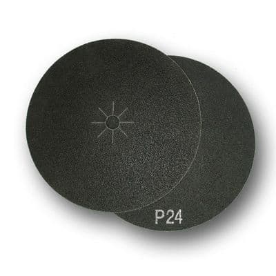 375mm diameter P120 silicon carbide double face sanding discs with  22mm centre hole.