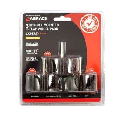 40 x 20 x 6 mm Mixed Grit Flap Wheel Set of 3