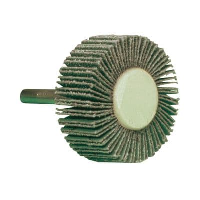 60 x 15 x 6 mm P60 Ceramic abrasive flap sanding wheels. Per 3