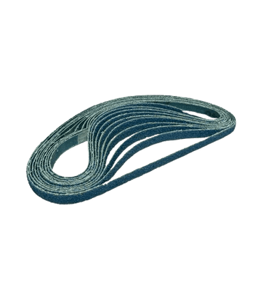 9 mm x 533 mm Klingspor zirconia abrasive sanding belts. Price per 25 belts.
