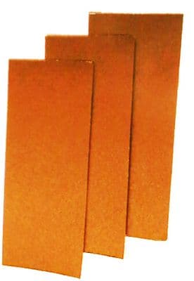 93 mm x 232 mm. Aluminium oxide paper sheets  Plain backing. Dry use. Per 50 sheets.