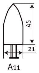 A11 shape 21 mm x 45 Mounted Point