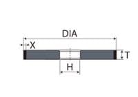B1A1 350 x 20 x 127 mm Tyrolit CBN B126 C50 Grinding Wheel