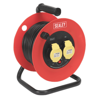 Cable Reel 25m 2 x 110V 1.5mm² Heavy-Duty Thermal Trip. CR12515
