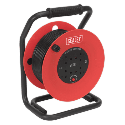 Cable Reel 50m 4 x 230V 1.5mm² Heavy-Duty Thermal Trip. CR50/1.5