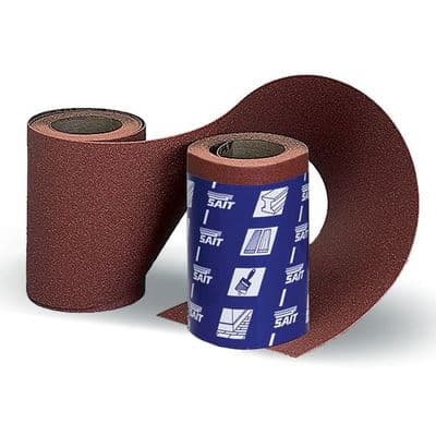 Clearance 115 mm  width x 5 metres aluminium oxide paper rolls.