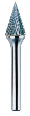 Clearance Cone shape carbide burr. Universal cut. 3mm diameter.