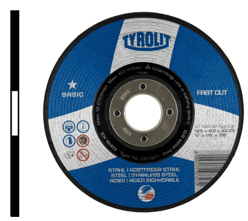 Cutting discs for steel, stainless steel & aluminium on angle grinders