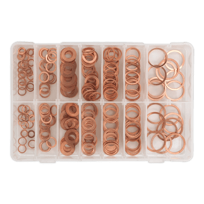 Diesel Injector Copper Washer Assortment 250pc - Metric. AB027CW