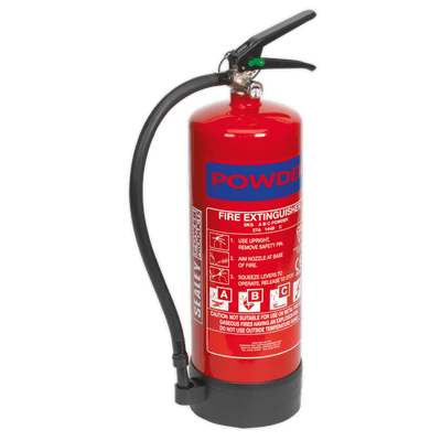 Fire Extinguisher 6kg Dry Powder. SDPE06 Sealey
