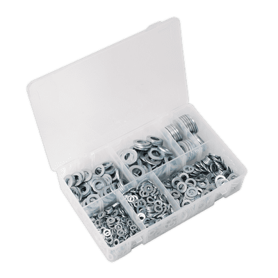 Flat Washer Assortment 1070pc M5-M16 Form A Metric DIN 125. AB055WA