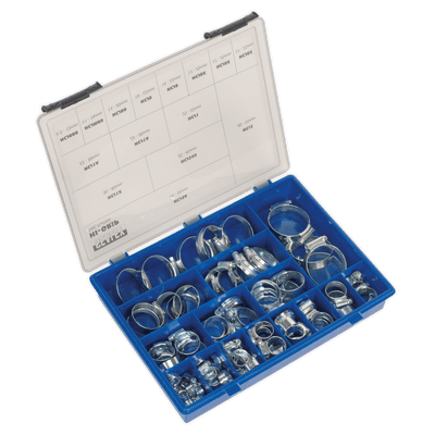 HI-GRIP® Hose Clip Assortment 81pc Sizes Ø9.5-55mm. HCJ85AC