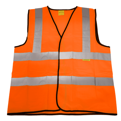 Hi-Vis Orange Waistcoat. Various Sizes.