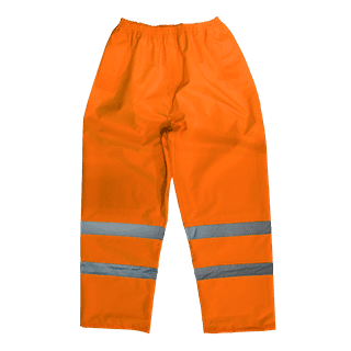 Hi-Vis Orange Waterproof Trousers. Various Sizes.