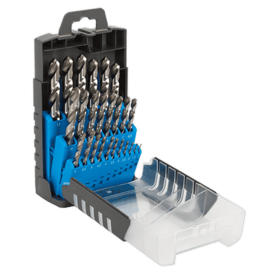 HSS Split Point Fully Ground Drill Bit Set 25pc Metric.