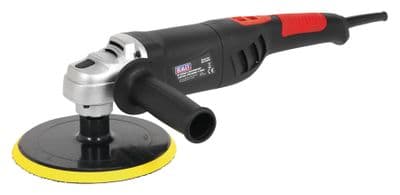 Lightweight polisher with variable speed and digital display. Sealey ER1700PD