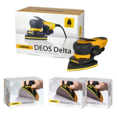 Mirka® DEOS II 663X UK 110V Delta 100 mm x 152 mm x 152 mm, orbit 3.0 mm Sander Kit