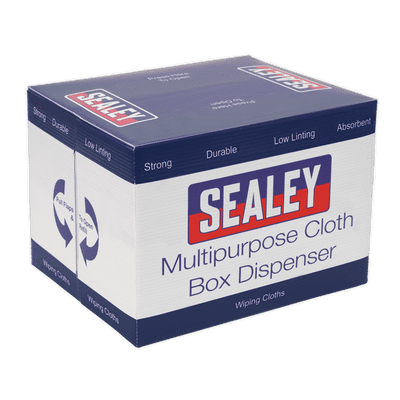 Multipurpose Paper Wipes in Polyflute Dispenser Box - Creped Turquoise 69gsm 160 Sheets