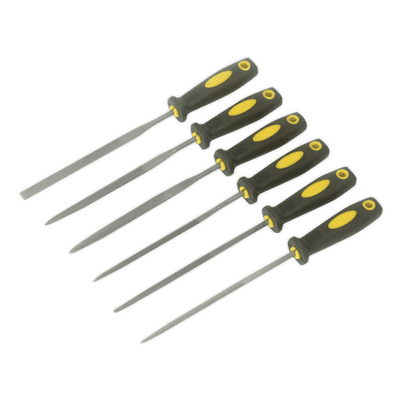 Needle File Set 6pc 100 mm. Sealey S0628
